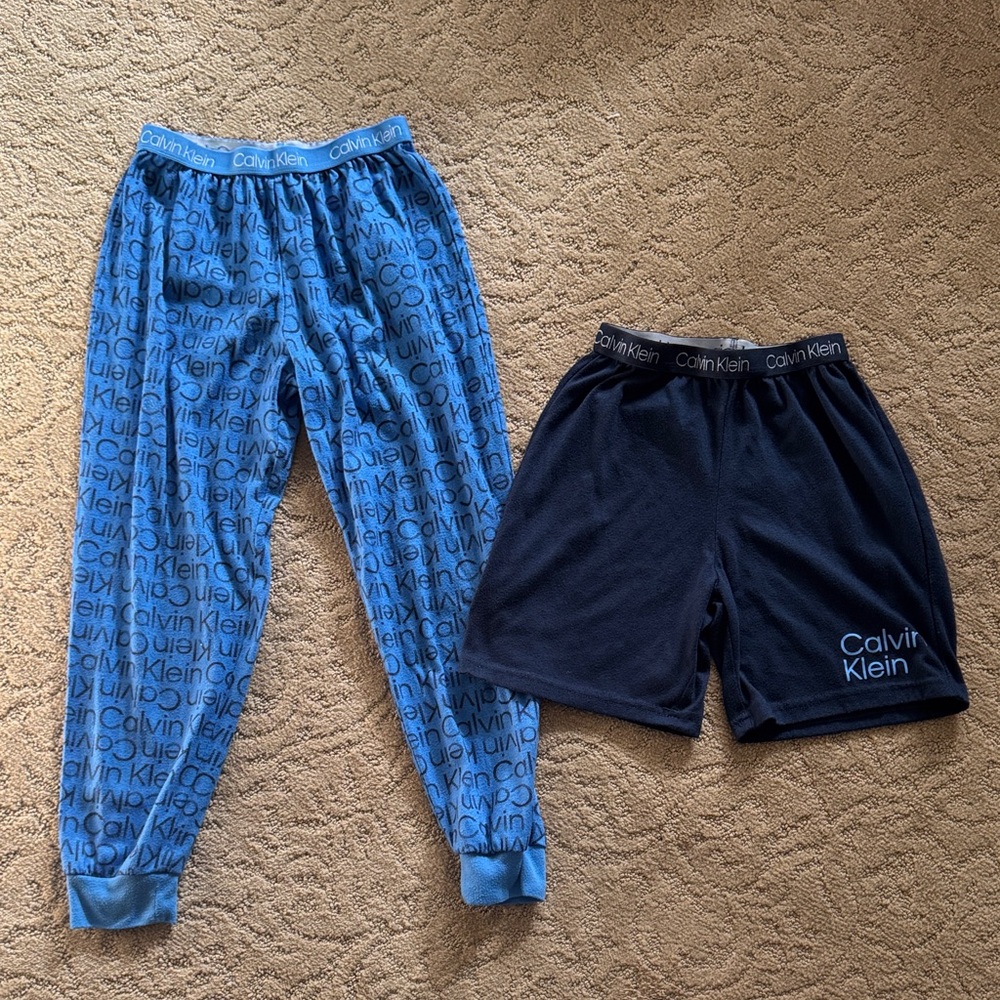Calvin Klein Logo Print Blue Lounge Set